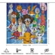 thumbnail image 2 of Monstruo digital-theme 4-Piece Shower Curtain Set with Rugs, Waterproof Bathroom Decor Set Includes Bath Mat, U-Shaped Rug, Toilet Lid Cover and Curtain with Hooks, 2 of 6
