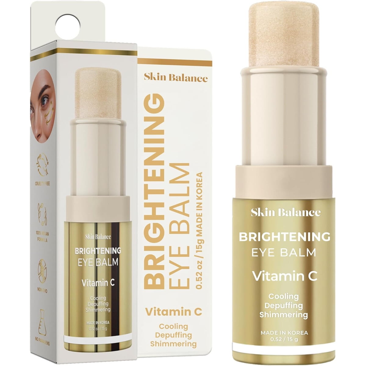 Balsamo Ojos Skin Balance Vitamina C 15g Iluminador Coreano