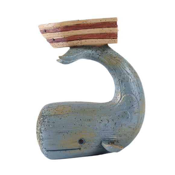 Escultura De Ballena, Adorno Artesanal Mediterráneo Para Dormitorio, Oficina Y Sala De Estar.
