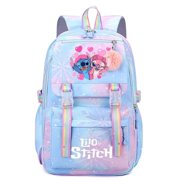 2024 Disney Lilo Stitch Women's Backpack Boys Girls Bookbag Bag Student Teenager Children Knapsack Schoolbag Rucksack Mochila