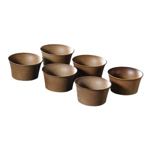 Magideal - Juego De Té Chino De Cerámica Kung Fu, Tazón De Té De 1,7 , Juego De Tazas De Té Japonesas, Tazas De Café De Kung Fu Para Restaurante Cafetería, 6 Marrón