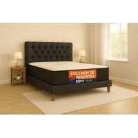 Ethan Desing - Cama Plaza Y Media Gris Grafito Capitoné + Colchon Mery Desing