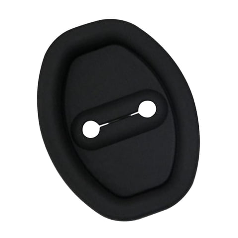 Ioensy - Cubierta Protectora Genérica Para Pestillos De Cerradura De Puerta De Coche, Cubierta Protectora De Silicona Para Pestillo De Puerta De Coche, Color Negro