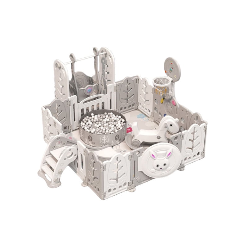 Babyluna - Corral Bebé Multiuso Con Alfombra Y 8 Juegos Incluidos