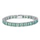 thumbnail image 1 of Pulsera de Diamantes Hipoalergénica VVS1 de Lujo de Plata Esterlina 925 Moissanite Tennis Bracelet Corte Asscher 5.5x5.5mm Azul Verde Color D 6-7.5 Pulgadas, 1 of 5