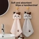 thumbnail image 2 of 1pc Cartoon Cat Hand Towel, Coral Fleece Pocket Cat Embroidered Washcloth, Bathroom Hanging Absorbent Towel, Kitchen Bathroom Dual-use Wipe Hand Towel, 2 of 5