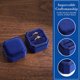 thumbnail image 5 of Caja de Anillo de Terciopelo REGALWOVEN para Boda, Ceremonia, Caja de Almacenamiento de Anillos de Joyería Doble, Soporte de Caja de Anillo Azul, 5 of 5