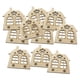 thumbnail image 1 of 10x Rebanadas De Madera Navideñas Con Cuerda Casa De Recortes De Madera Sin Terminar Hecha A Mano En Blanco, 1 of 5