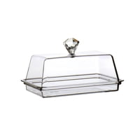 Magideal - Caja De Almacenamiento Transparente Para Platos De Con Tapa, Vajilla, Accesorios De Cocina, Recipiente Para , Bandeja Para Mant , M M