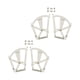 thumbnail image 1 of 2x Gabinete Con Cajones Para Zapatos Bisagras Estante Giratorio Accesorio Gabinete Marcos Abatibles Blanco 2 Capas, 1 of 3
