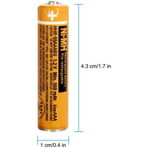 Pingju - Batería Recargable Ni-Mh Aaa 1.2V 550Mah 4-Pack Aaa Baterías Para Teléfonos Inalámbricos Panasonic, Controles Remotos, Electrónica