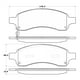 thumbnail image 2 of Pastillas Freno para auto Chevrolet Colorado 2004-2012 Delantero, 2 of 4