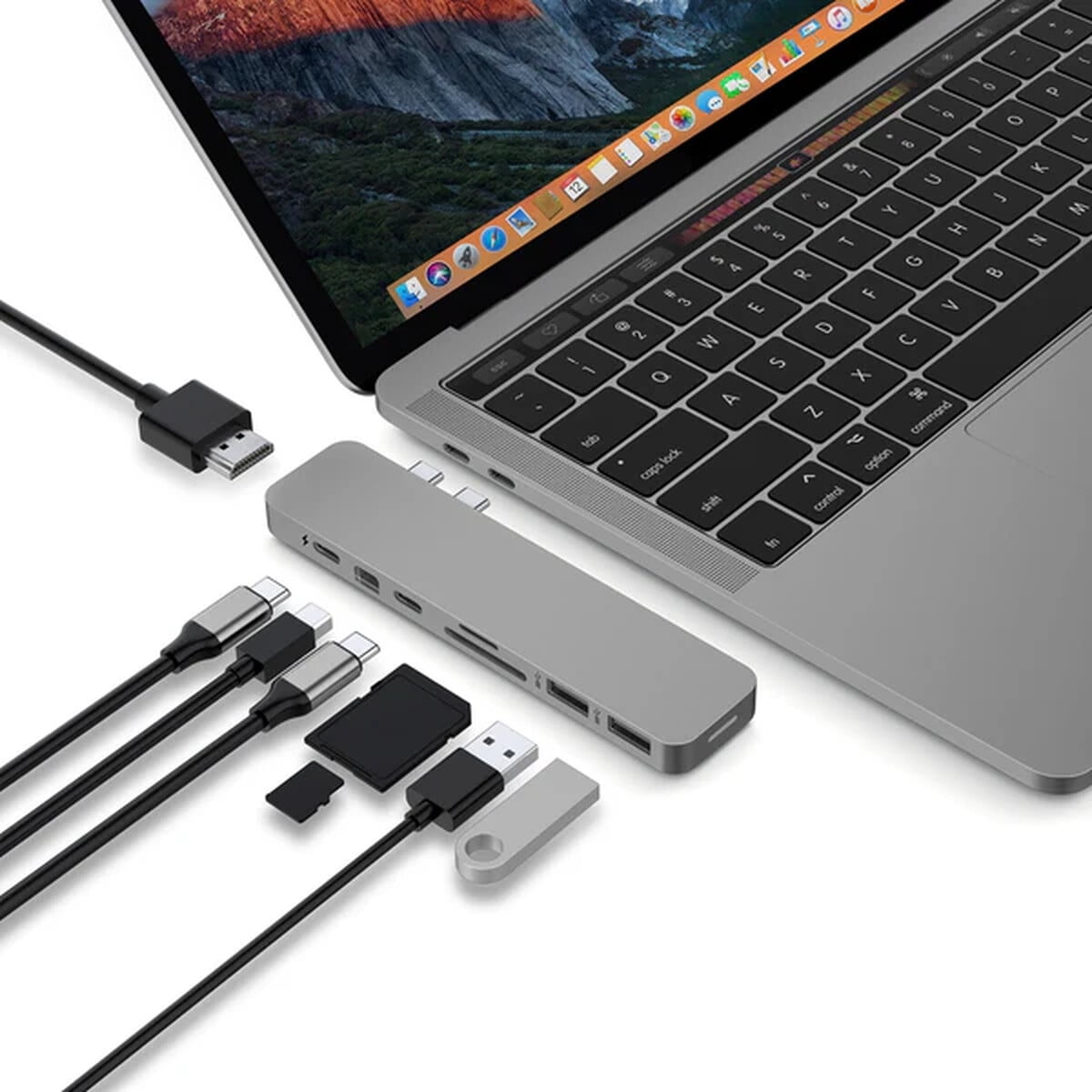 Hub Usbc Hyperdrive Pro Space Gray Para Macbook Pro