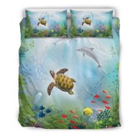 Milsleep - Juego De Cama Hawaiian Animal In The Ocean Polynesian