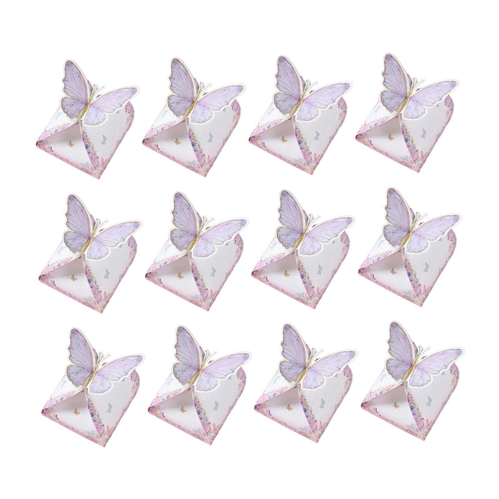 Bothyi - 12 Bolsas De Dulces De Mariposa, Bolsas De Embalaje De Regalo Para El Festival De San Valentín, Vacaciones, Color Morado