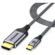 thumbnail image 1 of Adaptador de cable USB C a HDMI QGeem 4K @60Hz para iPhone iPad, 1 of 7