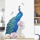 thumbnail image 1 of 1pc Peacock Wall Sticker, Flower Peony Plant Self-Adhesive Peel & Stick Wall Decor Art Decals For Home Bedroom Living Room Decor, 1 of 2