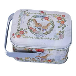 Genérico - Linda Caja De Lata De Huevo De Pascua, Latas De Hojalata Decorativas Para Decoración, Golosinas, Estilo B
