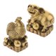 thumbnail image 3 of 2 Uds Estatuilla De Animal Chino De Latón Puro Ornamento De Estatua Cerdo + Gallo, 3 of 7