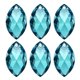 thumbnail image 1 of Uxcell K9 Cristales Colgantes Ovalados, Paquete de 6 Cuentas de 38mm para Prismas de Candelabro, Piezas Colgantes para Lámpara DIY para Decoración de Artes y Manualidades, Azul Cielo, 1 of 7