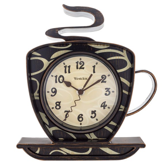 Reloj Westclox taza de café 3‑D 26 cm modelo #32038