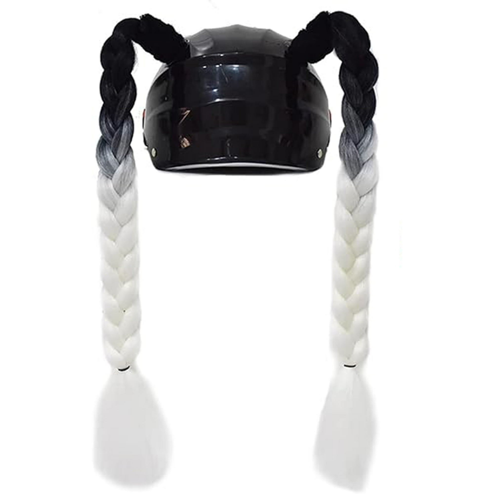Veat00l - 1 Decoración De Casco, Trenza Larga, Casco De Motocicleta, Casco De Bicicleta, Trenza Que Puede Decorar Cualquier Casco, Trenza Reutilizable De Casco, Sin Casco