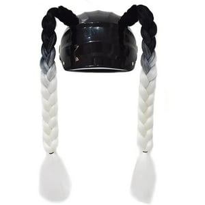 Veat00L - 1 Decoración De Casco, Trenza Larga, Casco De Motocicleta, Casco De Bicicleta, Trenza Que Puede Decorar Cualquier Casco, Trenza Reutilizable De Casco, Sin Casco