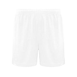 Broskis - Short Deportivo Fútbol Sin Malla Liso Adulto Talla Xl Blanco