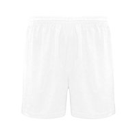 Broskis - Short Deportivo Fútbol Polyester Sin Malla Infantil Talla 10 Blanco