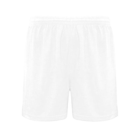 Broskis - Short Deportivo Fútbol Polyester Sin Malla Infantil Talla 10 Blanco