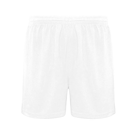 Short Deportivo Fútbol Polyester Sin Malla Infantil Talla 8 Blanco