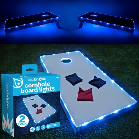 Cornhole Lights Brightz LED para agujeros y tablas, color azul