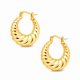 thumbnail image 1 of Aros forma croissant Acero Inoxidable Dorado - Cierre Gancho Mujer, 1 of 3