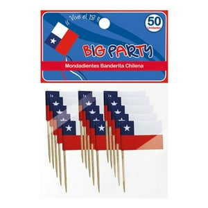 Pack X 4 Brochetas Banderitas Chilena 50 Und. – Big Party