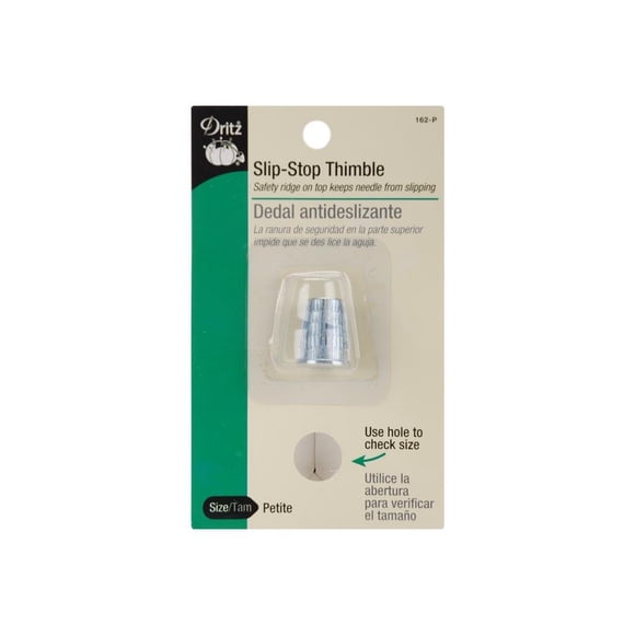 Thimble Dritz 162-P Stop, talla pequeña, plateado