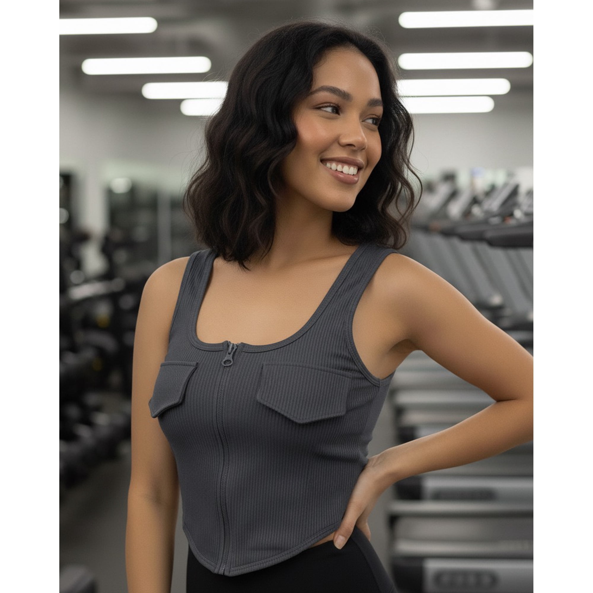 Flix Spa - Peto Mujer Deportivo Ajuste Cómodo Con Bolsillo