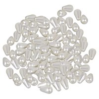 Bothyi - Cuentas De Perlas De Imitación De Gota De Agua Abs Para La Fabricación De Joyas Beige 6X10Mm 400Pcs