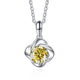 thumbnail image 4 of Collares de Moissanita de 1 Uds para Mujer Collar de Plata Esterlina 925 con Dije de Diamante de Moissanita Color D VVS1 Amarillo/azul/rosa, Regalo de Joyería para Mujer Mamá Niñas con Certificado, 4 of 9