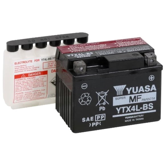 Batería Yuasa YUAM62X4B YTX4L-BS AGM sin mantenimiento