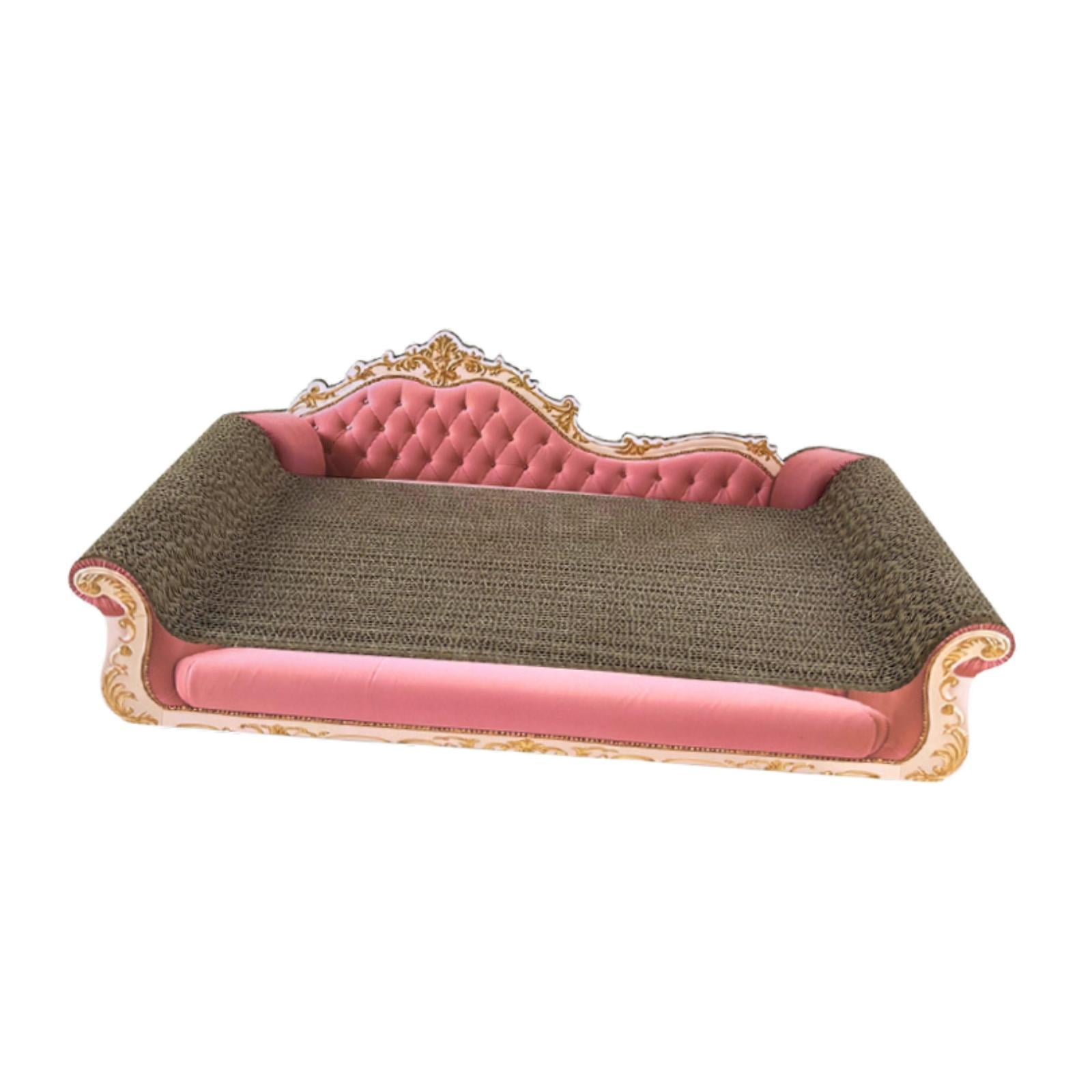 Ioensy - Rascador Para Gatos, Sofá Cama, Garra De Molienda, Tablero Rascador Para Gatos, Para Que Duerma El Gatito, Rosa
