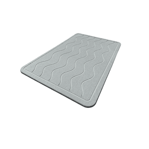 Estilodomus - Piso Baño Diatomita Absorbente Antideslizante Alfombra Bano Gris Claro Con Olas