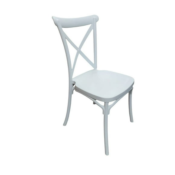 Pack 4 Sillas Crossback Blancas, Comedor o Eventos