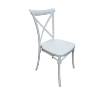Tododescuento - Pack 4 Sillas Crossback Blancas, Comedor O Eventos