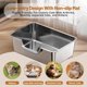thumbnail image 5 of Caja de arena para gatos Tondid 45x35x15 cm Acero inoxidable plateado de entrada baja, 5 of 8