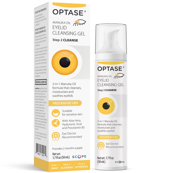 Limpiador de párpados Optase con aceite de Manuka 50 ml