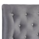 thumbnail image 3 of Respaldo Cama Diamond King Felpa Gris, 3 of 4