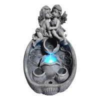Genérico - Fuente De Agua Diseño Angeles Con Luz Led Decorativa Jhn