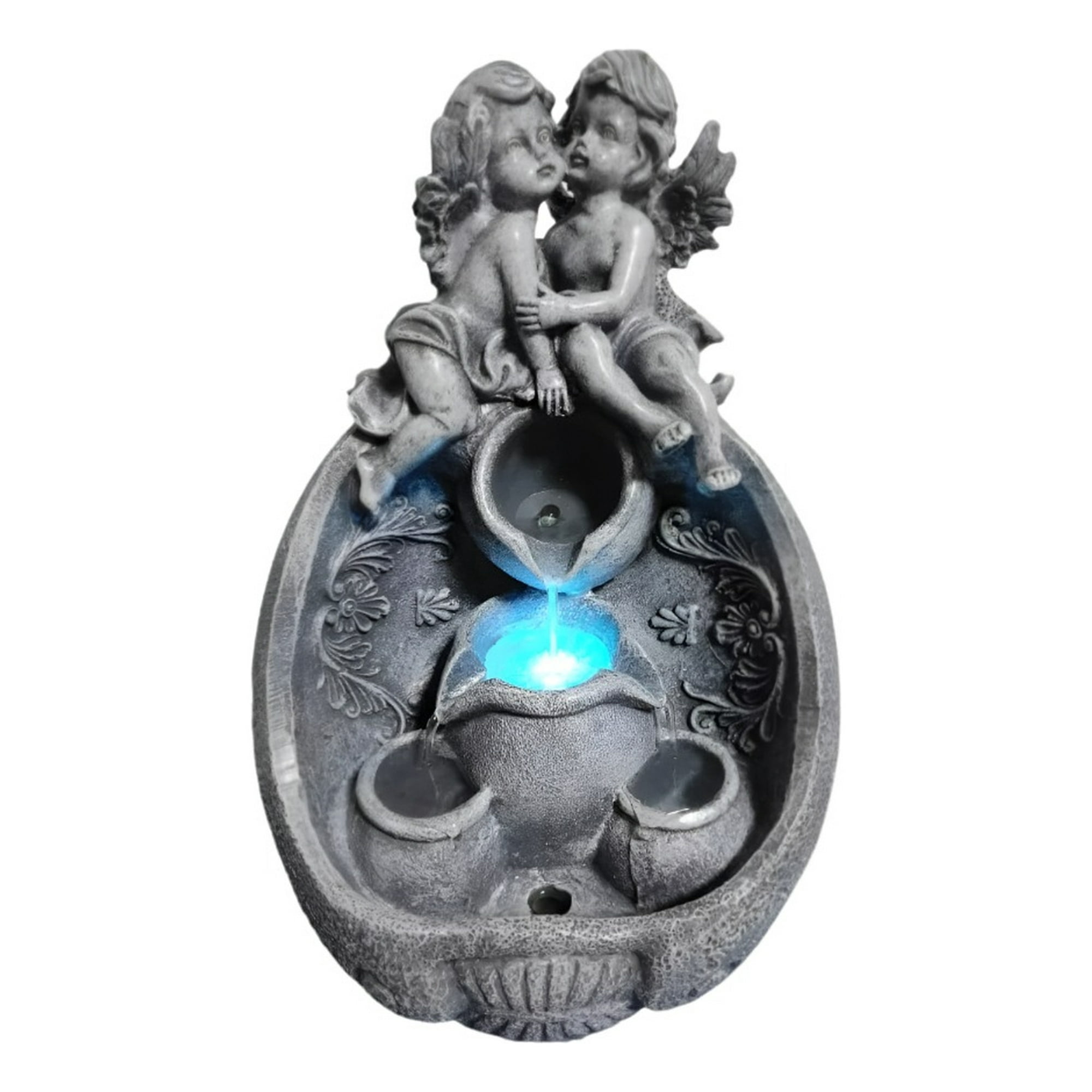 Genérico - Fuente De Agua Diseño Angeles Con Luz Led Decorativa Jhn