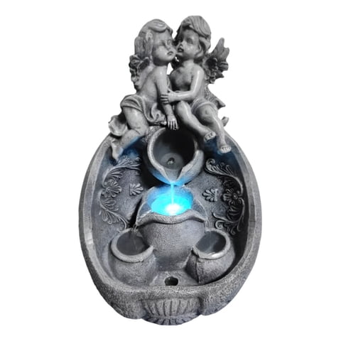 Genérico - Fuente De Agua Diseño Angeles Con Luz Led Decorativa Jhn