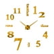 thumbnail image 2 of Reloj De Pared DIY Reloj Digital Pegatina Acrílico Calcomanía Para Decoración Del Hogar Oficina Pequeño Oro, 2 of 3